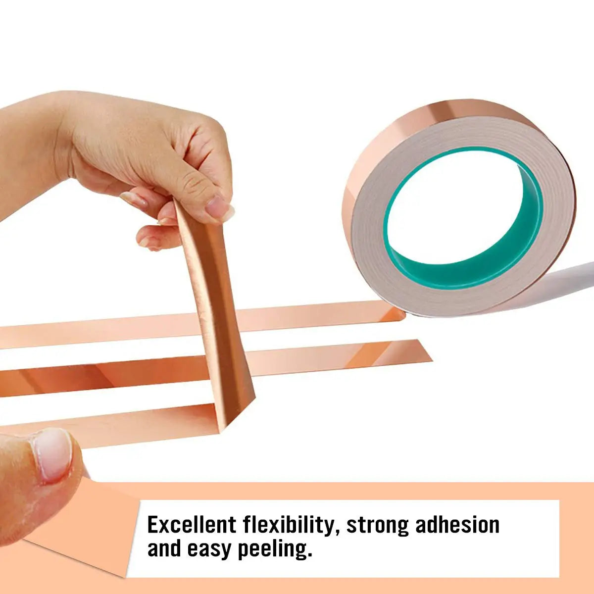 10M / 20M Single-Sided Conductive Copper Foil Tape — EMI Shielding, Grounding, DIY, Soldering & Slug Repellent (3mm–20mm)