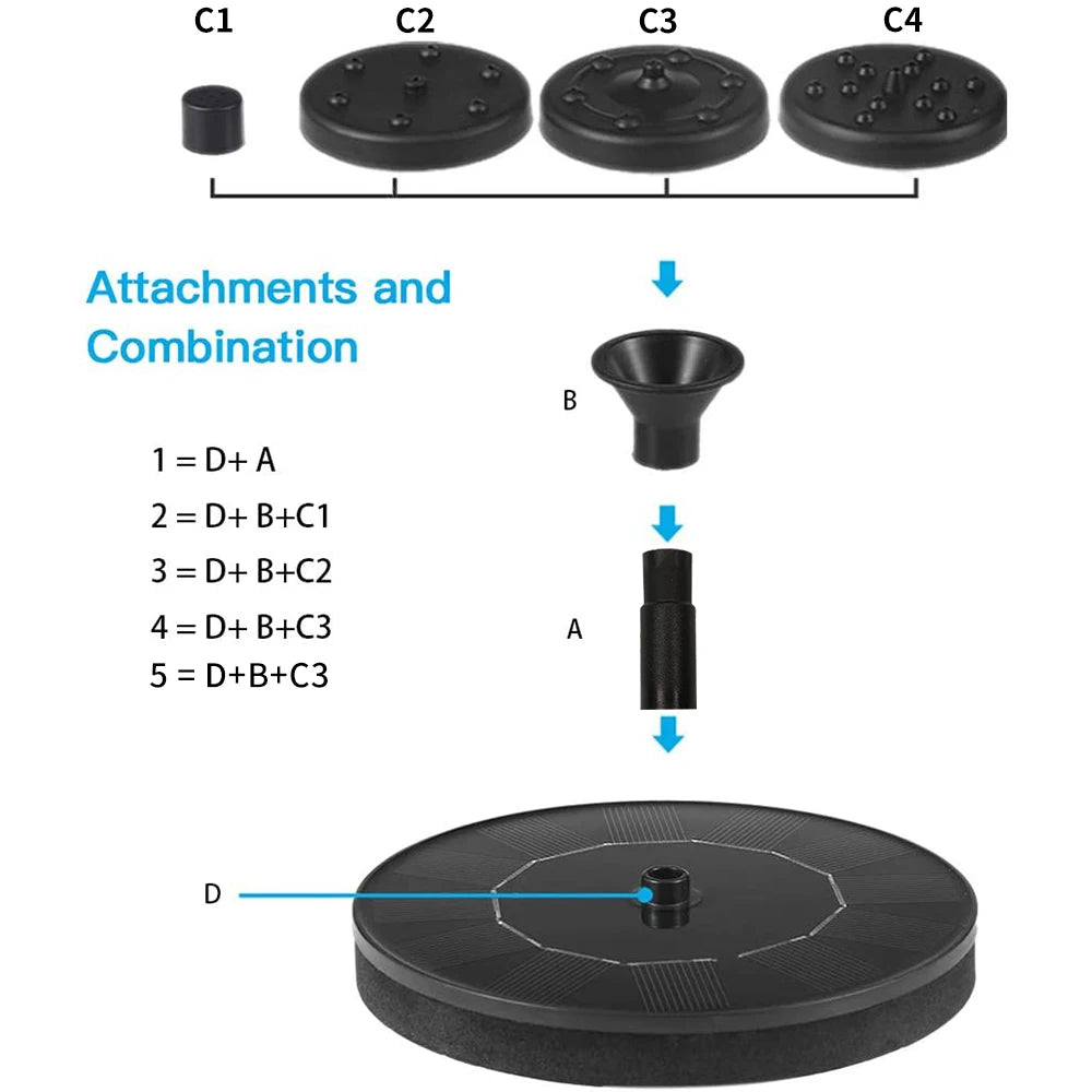 Mini Floating Solar Water Fountain — Outdoor Solar-Powered Pump for Bird Baths, Ponds, Pools & Garden Water Features