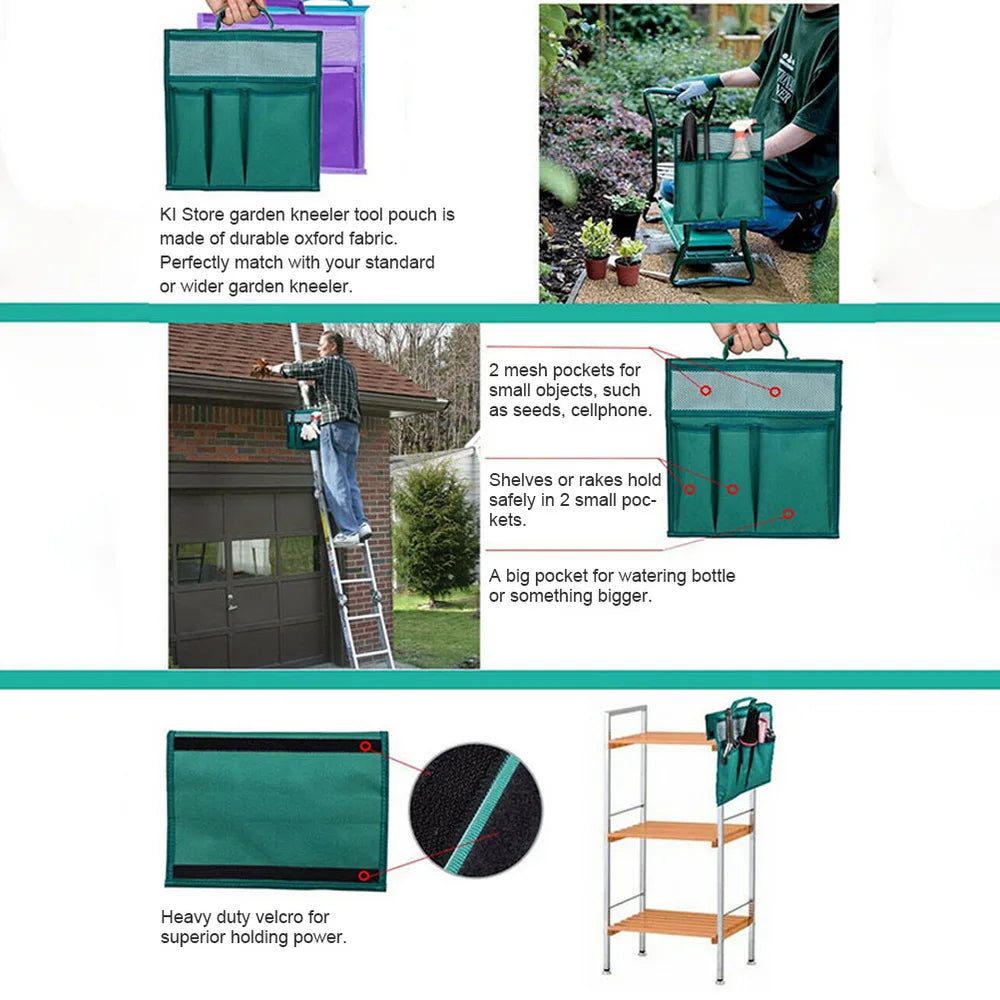Portable Garden Tool Storage Bag – Fits Kneeler Stool, 600D Oxford