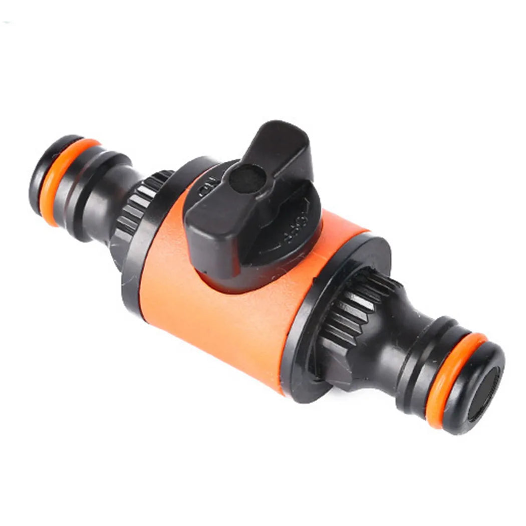 2PCS Garden Hose Shut-Off Valve Connectors – 16mm Quick Coupler In-Line Faucet Fittings for Irrigation & Water Control