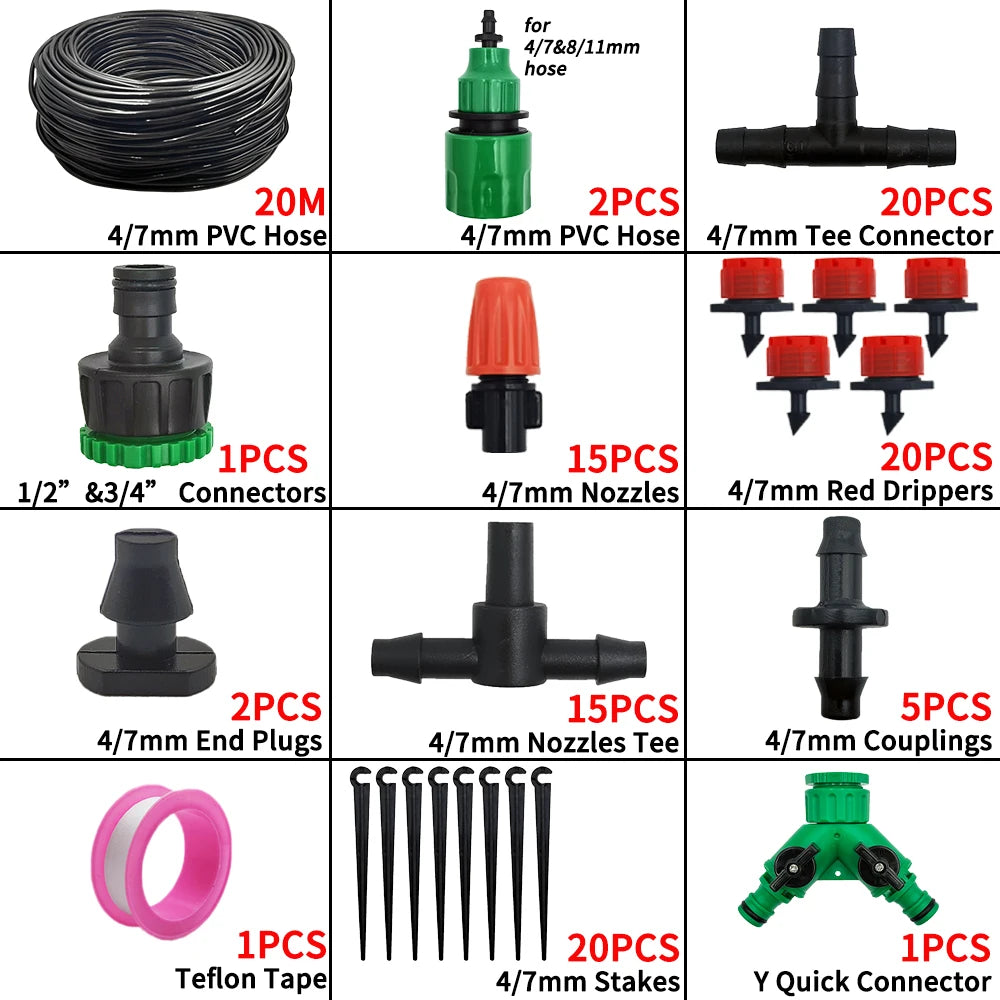 Adjustable Garden Drip Irrigation Kit — Easy-Install Automatic Watering System for Efficient Plant Care