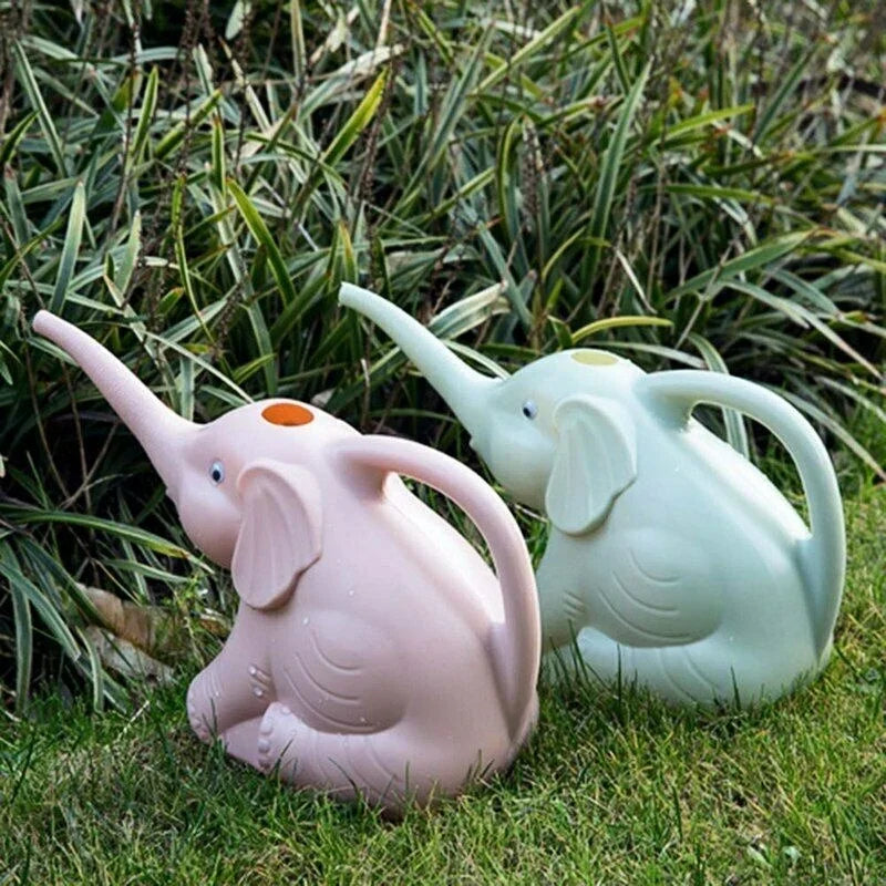 Cute Elephant Watering Can – Plastic Plant Sprinkler for Kids & Gardens
