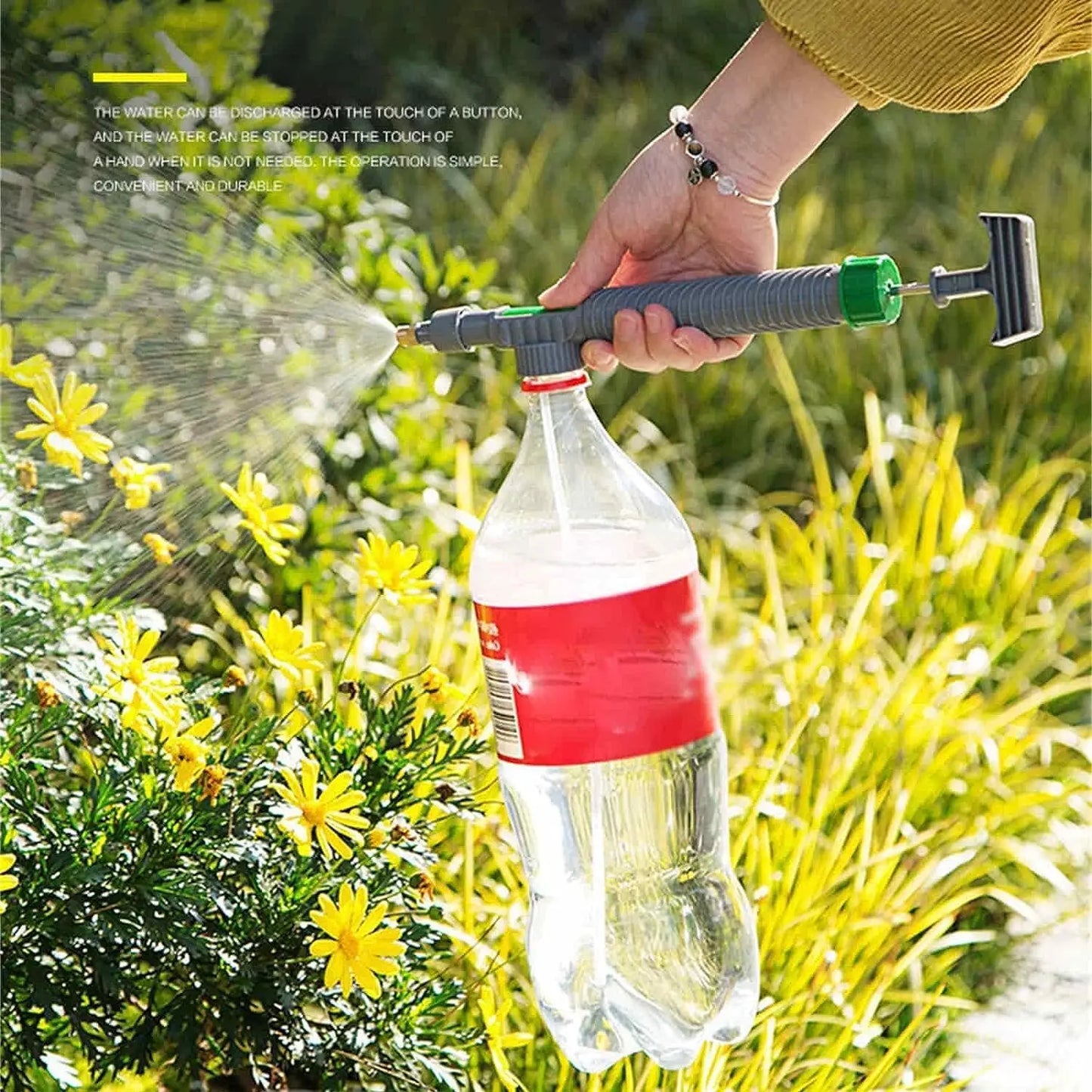 Adjustable Bottle Sprayer Nozzle – Manual Pressure Watering Tool