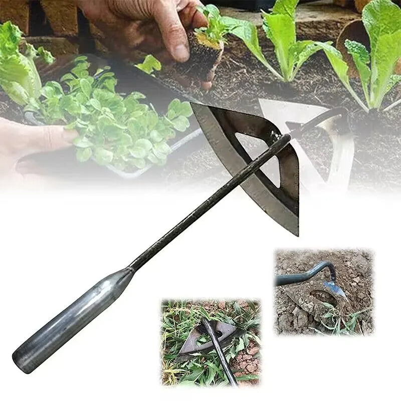 All-Steel Handheld Hollow Hoe – Lightweight Garden Weeding and Planting Tool