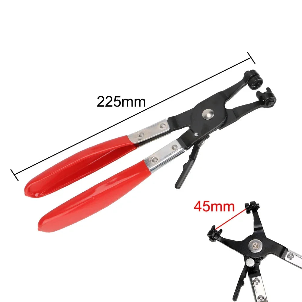 Clamp Puller Locking Hose Clamp Pliers – Flat Band Ring Tool for Garden & Auto Hose Removal