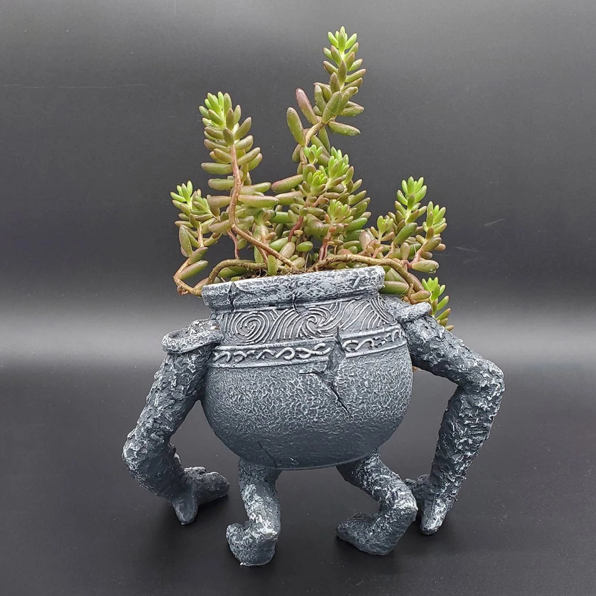 1pc Large Resin Patio Planter Jar — Decorative Garden Pot for Flowers & Green Plants