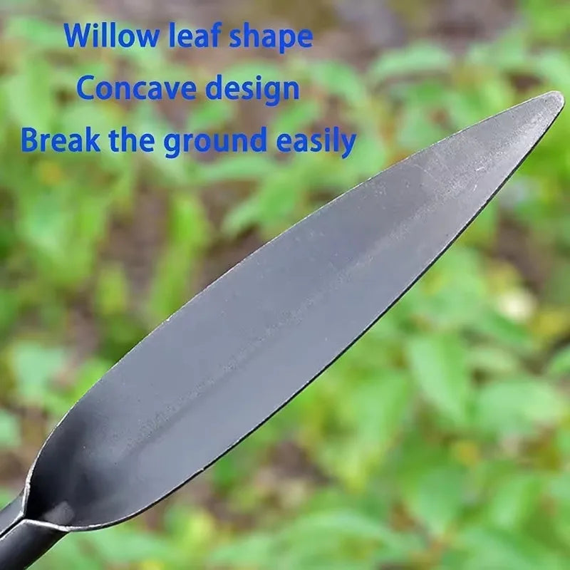 Carbon Steel Willow Leaf Shovel – Mini Soil Tool for Succulents & Pots