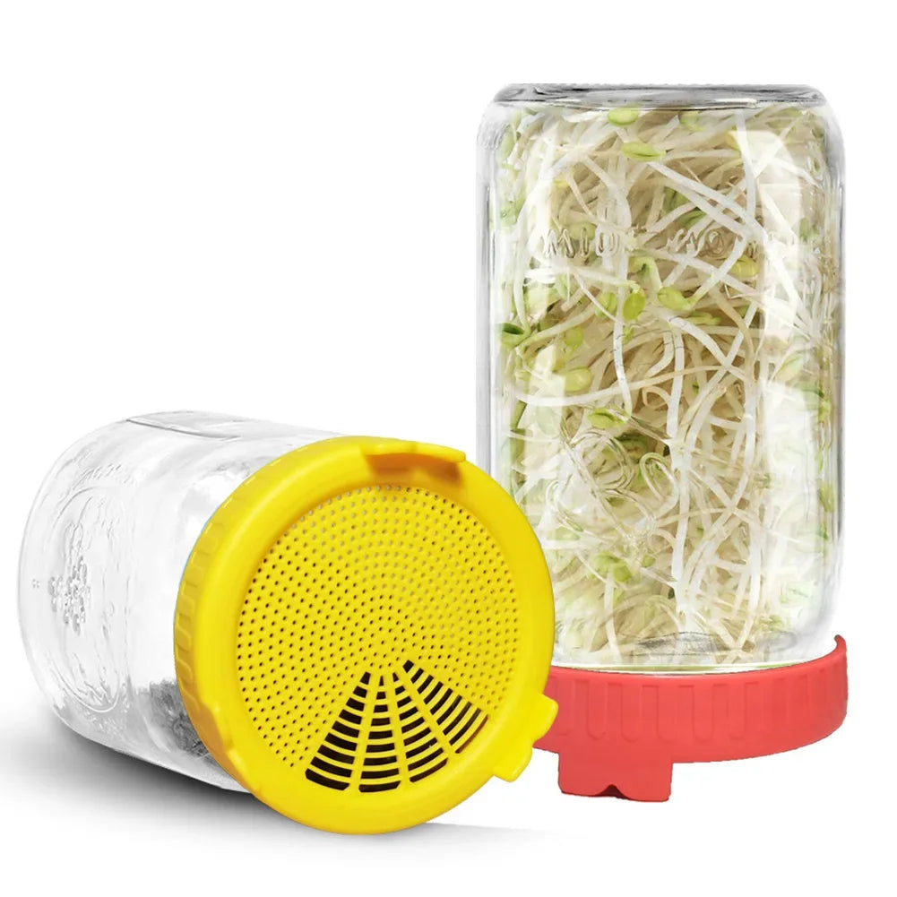 Sprouting Lid for Mason Jars – BPA-Free Mesh Cover for Seed Germination