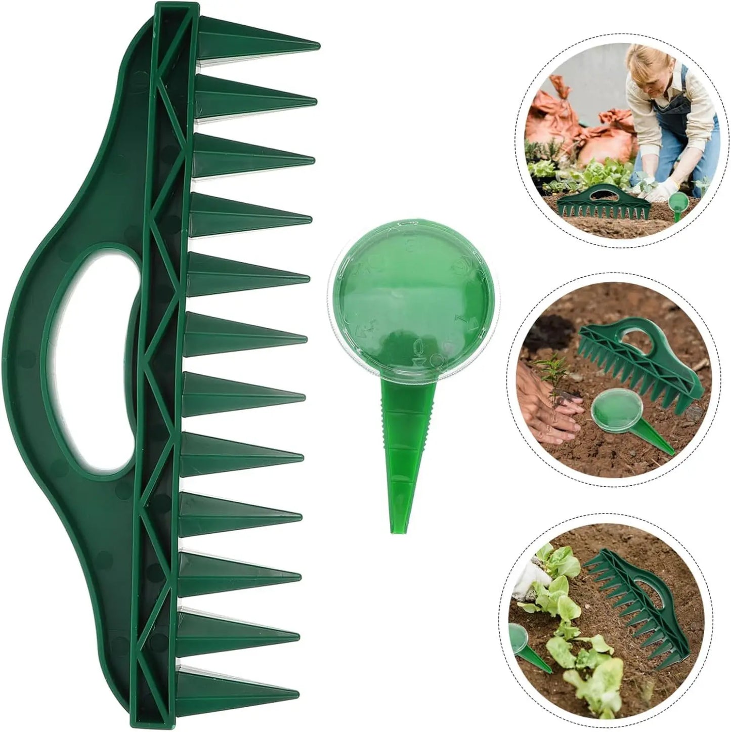 1pc Durable Plastic Hand Dibbler Garden Seeder Tool, 12-Hole Fast Seeding, Waterproof Planting Aid for Efficient Gardening