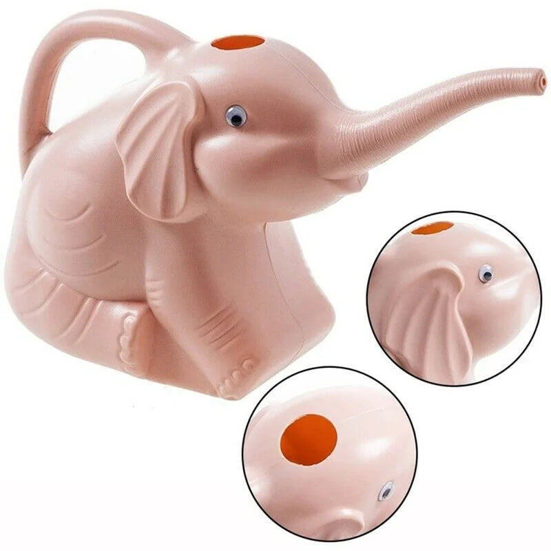 Cute Elephant Watering Can – Plastic Plant Sprinkler for Kids & Gardens