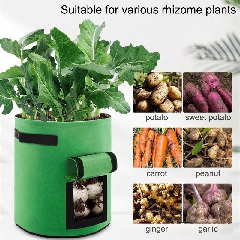 Large Felt Potato Grow Bag with Handles – Breathable, Durable, 5 & 7 Gallons