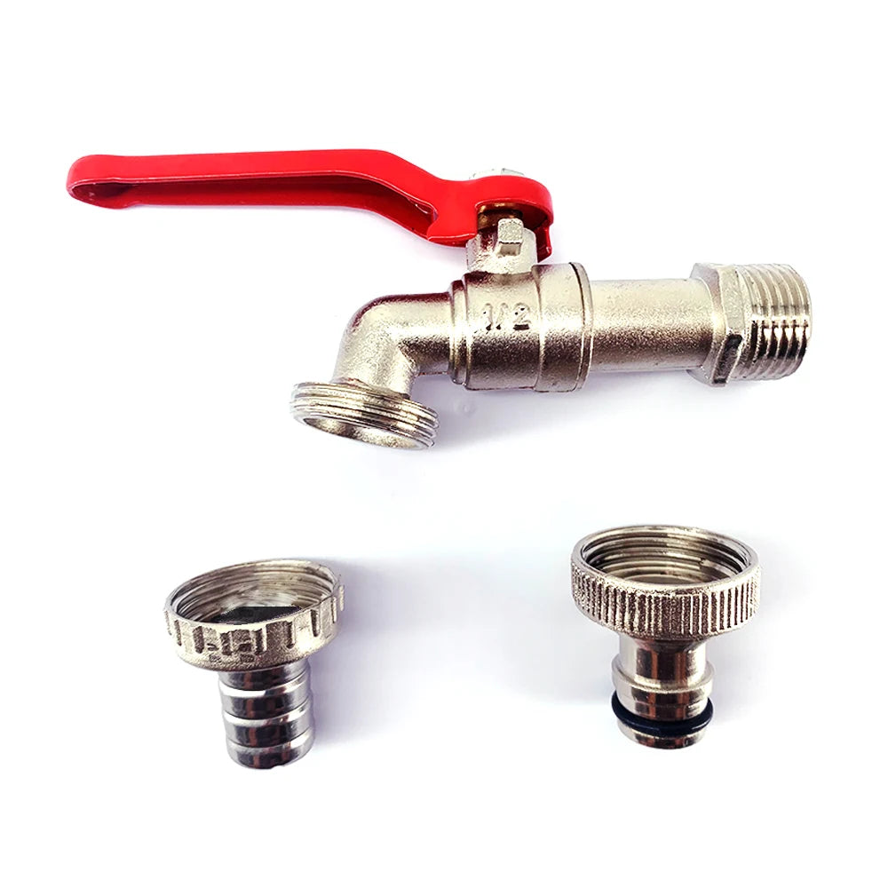 Brass Garden Water Faucet 1/2" with Lever Handle Tap Valve