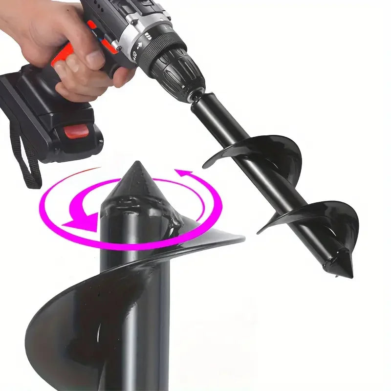 Garden Soil Auger Drill Bit – Handheld Earth Digging Tool for Planting