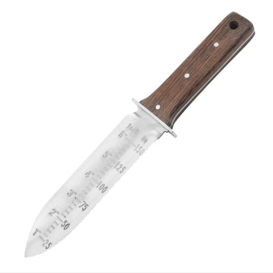 Professional Hori Garden Knife with Leather Sheath & Handguard – Multi-Use Weeding, Digging, and Cutting Tool