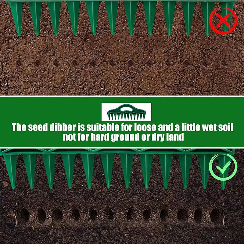 1pc Durable Plastic Hand Dibbler Garden Seeder Tool, 12-Hole Fast Seeding, Waterproof Planting Aid for Efficient Gardening