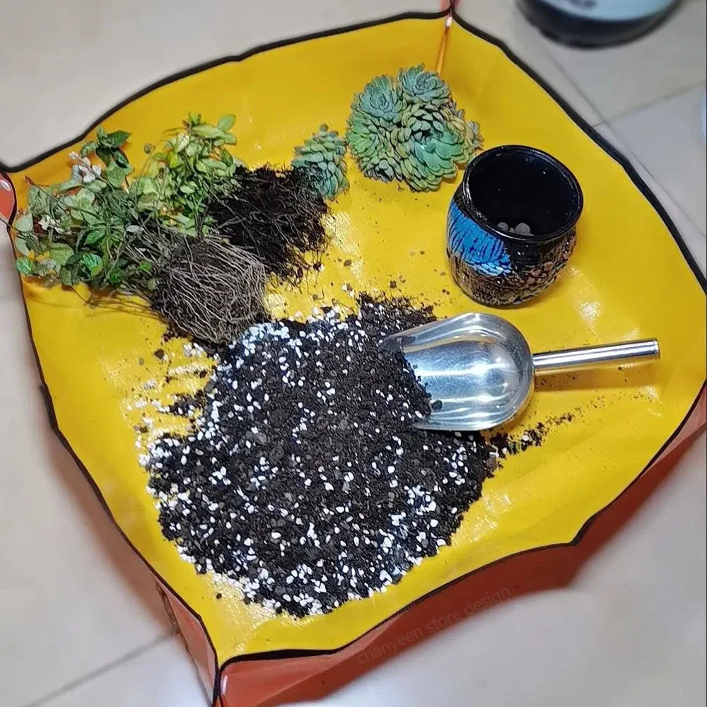 Waterproof Foldable Garden Potting Mat – Reusable Planting Pad