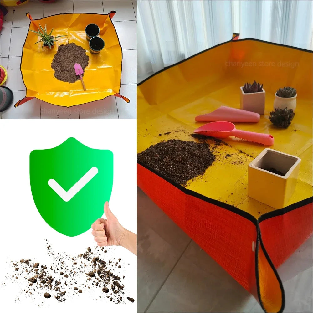 Waterproof Foldable Garden Potting Mat – Reusable Planting Pad