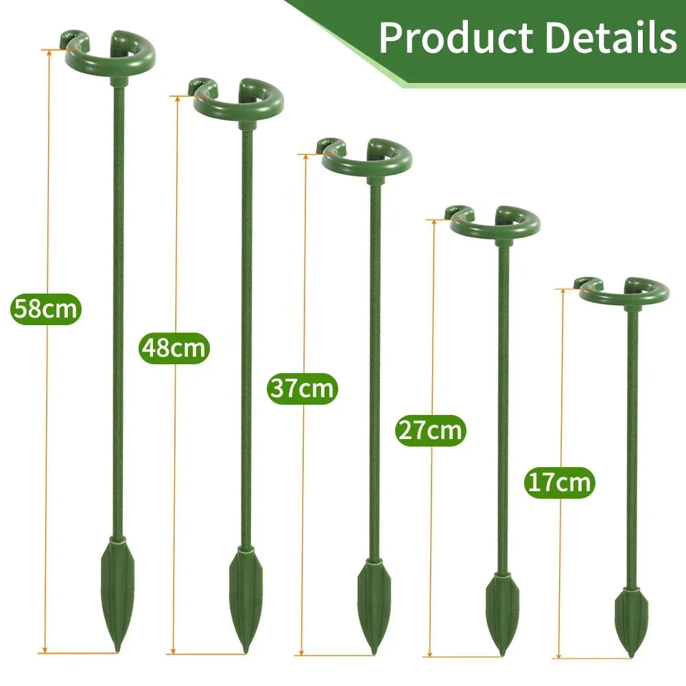 5/10PCS Plant Support Stakes – Orchid & Flower Fixing Rods (17–58cm)