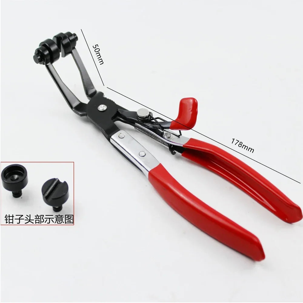 Clamp Puller Locking Hose Clamp Pliers – Flat Band Ring Tool for Garden & Auto Hose Removal