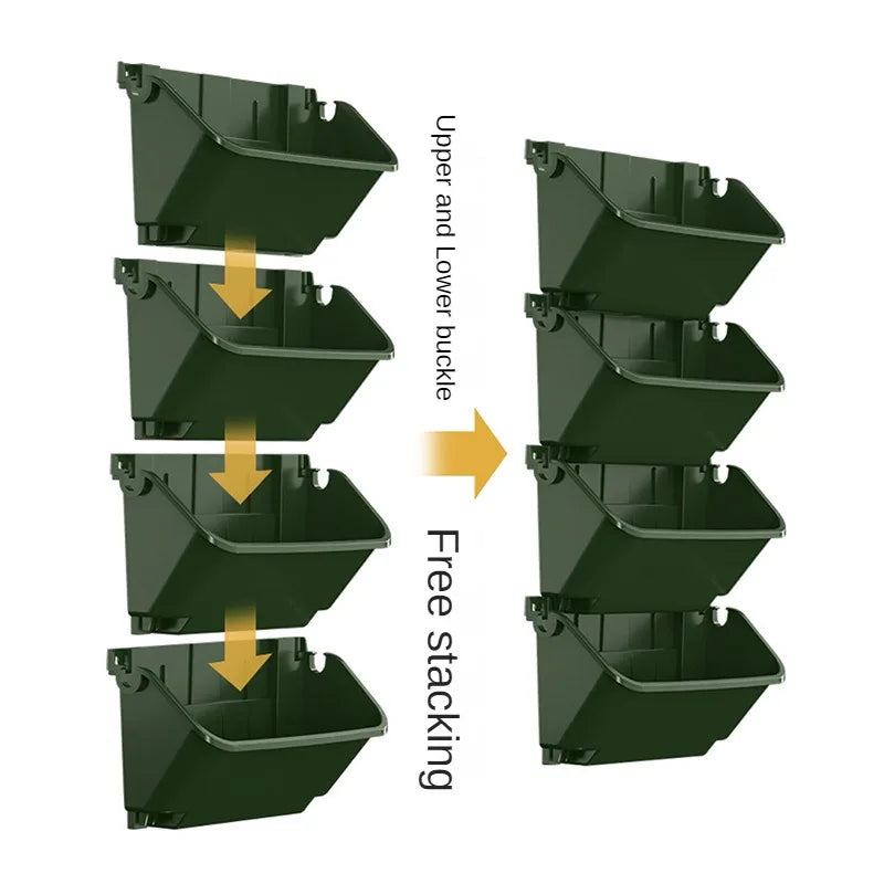 Vertical Garden Wall Planter – Hanging Plastic Flower Pot Box