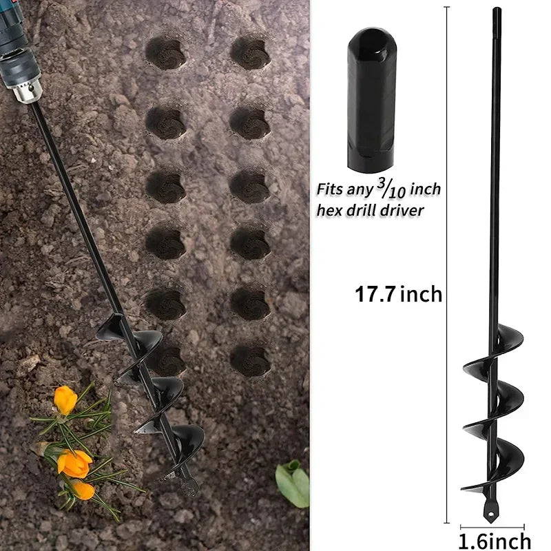 Metal Spiral Drill Bit for Gardening β High-Strength Auger for Planting, Digging & Soil Loosening