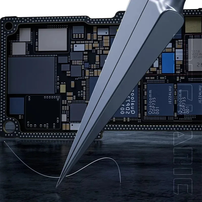MECHANIC KA-11 Stainless Steel Precision Tweezers — Anti-Corrosion, Anti-Static, Heat-Resistant for Chip Repair & Fine Clamping