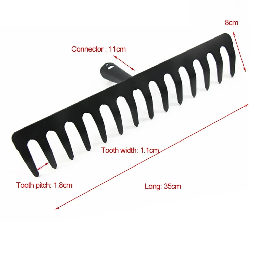 14-Tooth Stainless Steel Farming Rake – Garden & Agricultural Tool