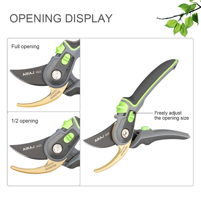AIRAJ Pruning Shears & Folding Saw Set – Heavy-Duty Garden Tools