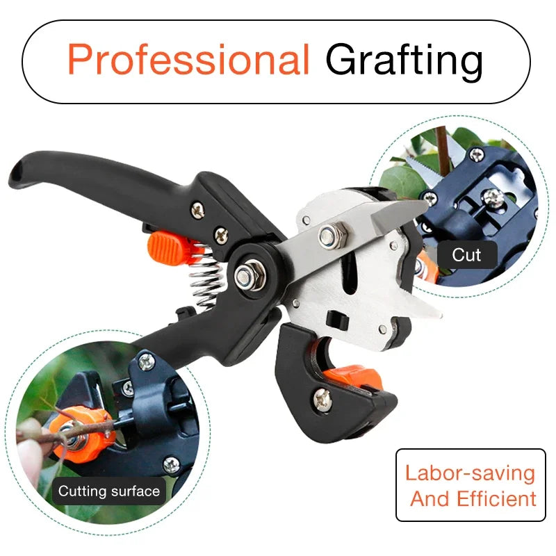 Professional Grafting Scissors & Pruning Shears — U & Ω Cut Fruit Tree Vaccination Tool