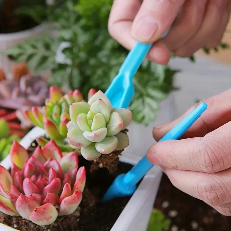 4-Piece Mini Garden Tool Set — Durable Plastic Shovels for Potted Plants & Succulents