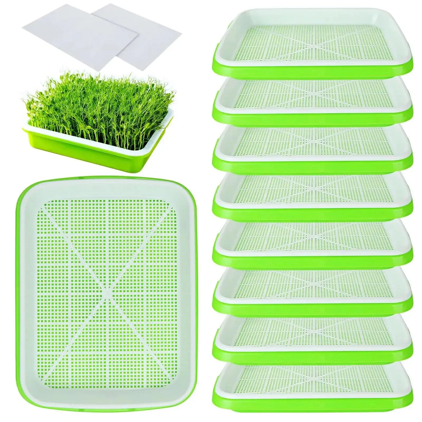 Hydroponic Sprouting Tray – 2-Layer Plastic Microgreens Grower