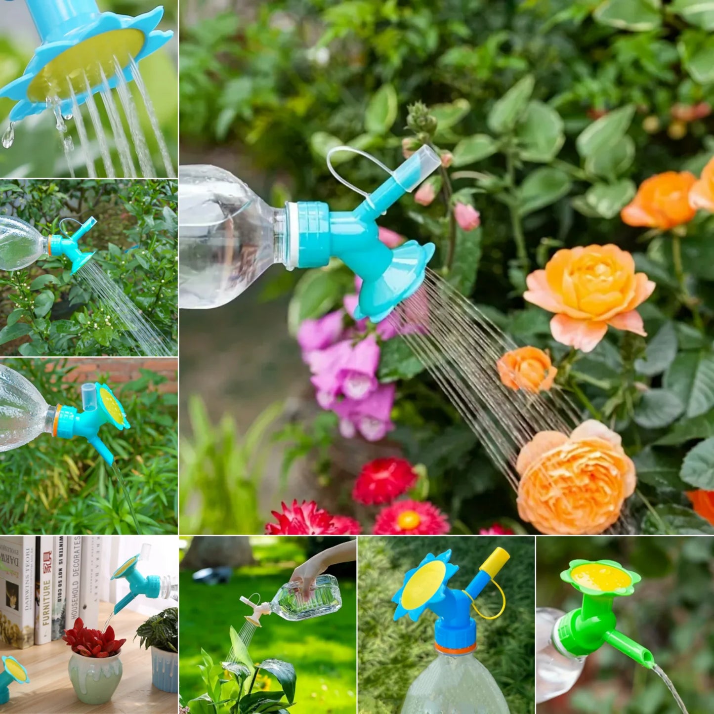 Bottle Cap Watering Sprinklers – Double & Single Head Nozzles