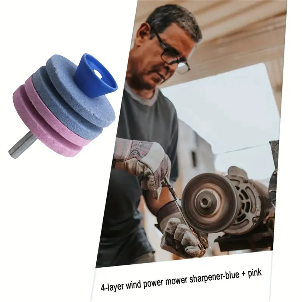 Universal Rotary Blade Sharpener – Drill-Attach Tool for Mower & Tools
