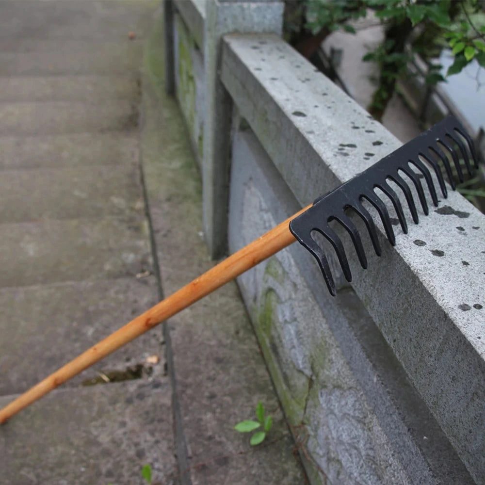 14-Tooth Stainless Steel Farming Rake – Garden & Agricultural Tool