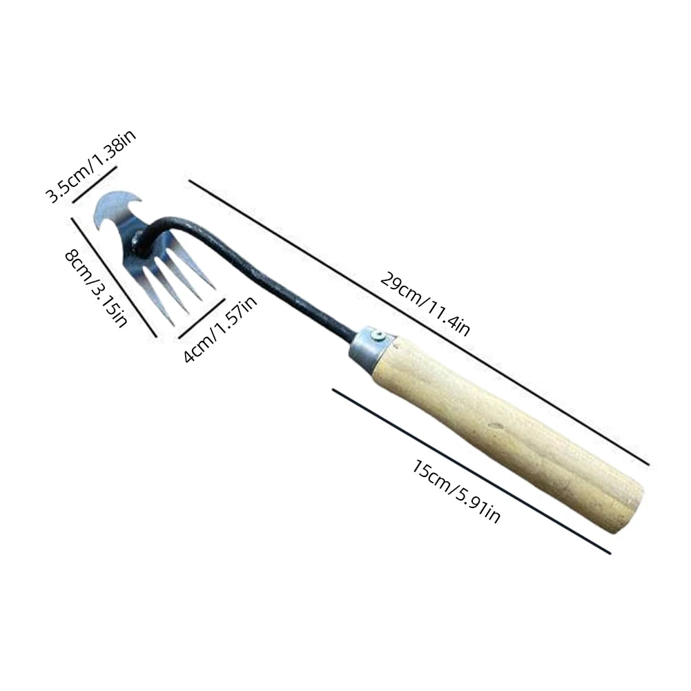Manganese Steel Hand Weeder – V-Shaped Root Puller Garden Tool