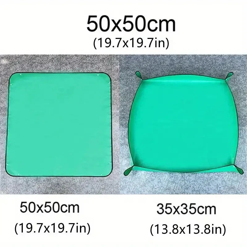 Waterproof Foldable Potting Mat – PE Planting Tray for Gardening