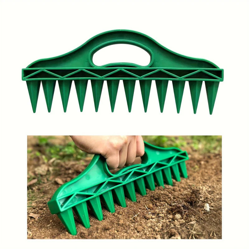 2pcs Garden Hand Dibbler Set – 12-Hole Seeder & Planting Tool