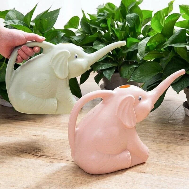 Cute Elephant Watering Can – Plastic Plant Sprinkler for Kids & Gardens