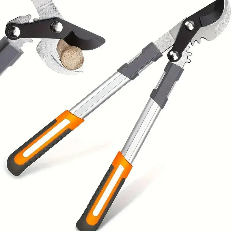 17.72" Bypass Loppers – Gear-Driven SK5 Blade, Cuts 30mm+ Branches