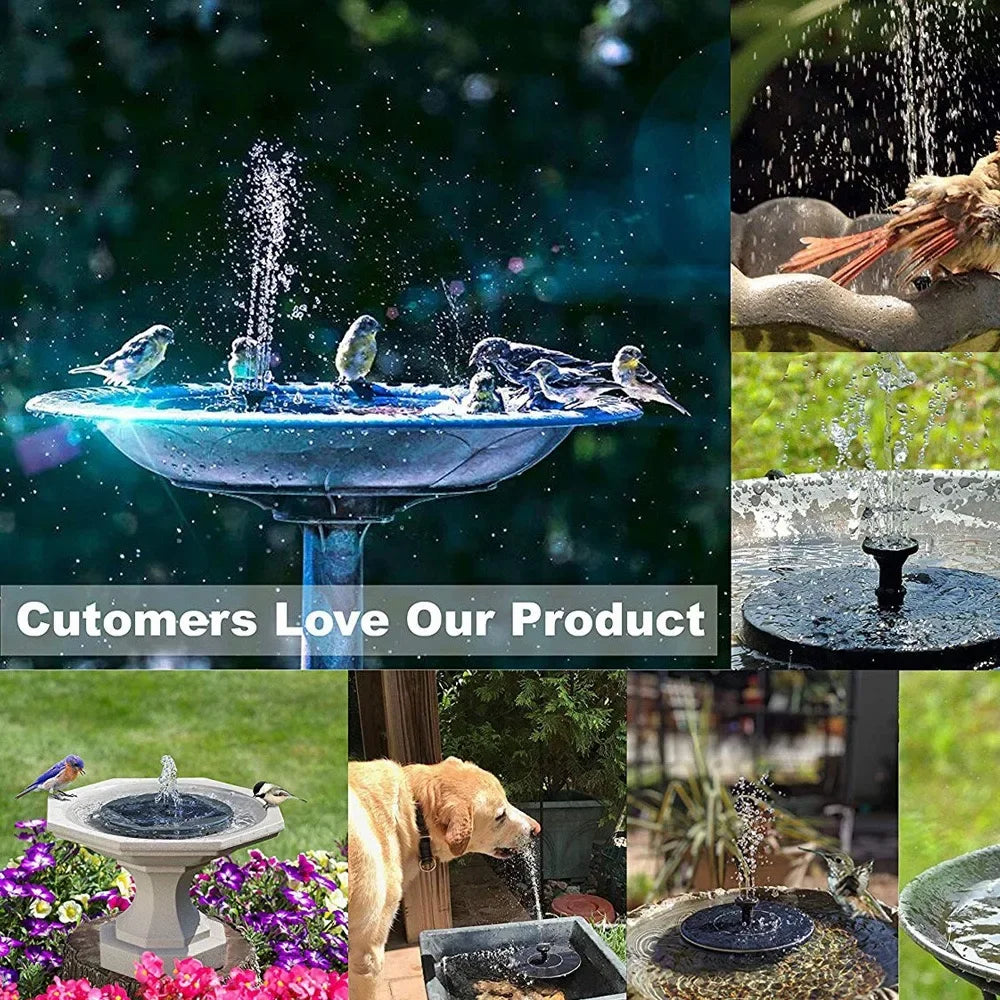 Solar Water Fountain – Mini Solar Powered Pump for Pools, Ponds, Bird Baths & Garden Decor