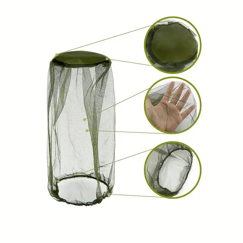 Outdoor Mosquito Head Net – Insect-Proof Hat Cover for Camping & Gardening