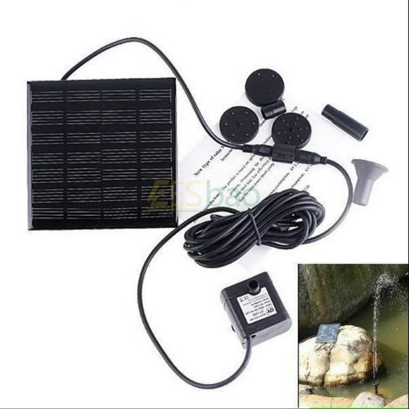 Mini Solar Fountain Pump Kit — 1.2W Floating Solar Panel Water Pump for Garden, Pond, Bird Bath & Indoor/Outdoor Decor
