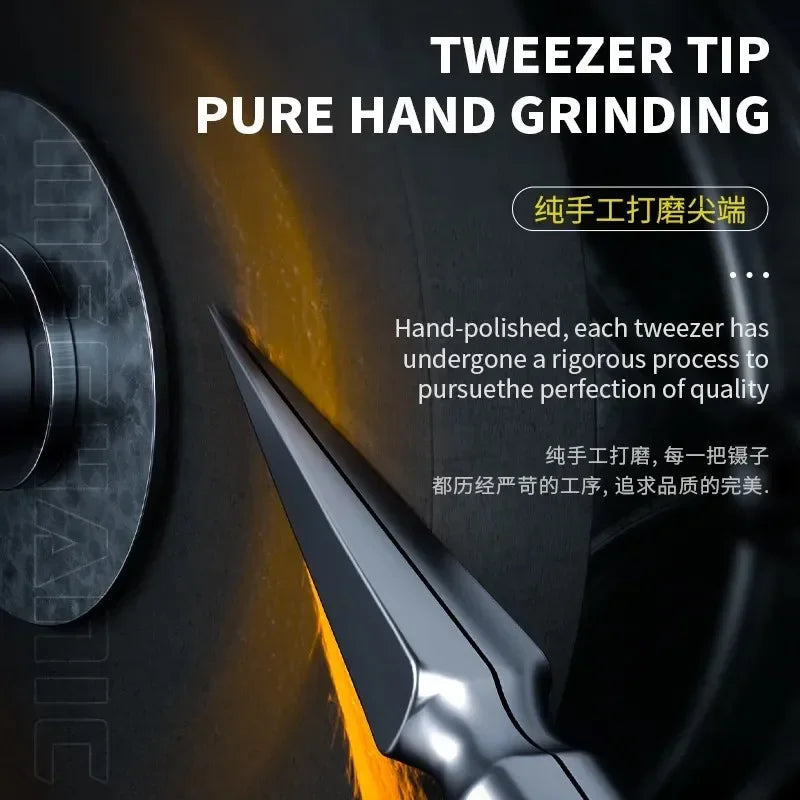 MECHANIC KA-11 Stainless Steel Precision Tweezers — Anti-Corrosion, Anti-Static, Heat-Resistant for Chip Repair & Fine Clamping