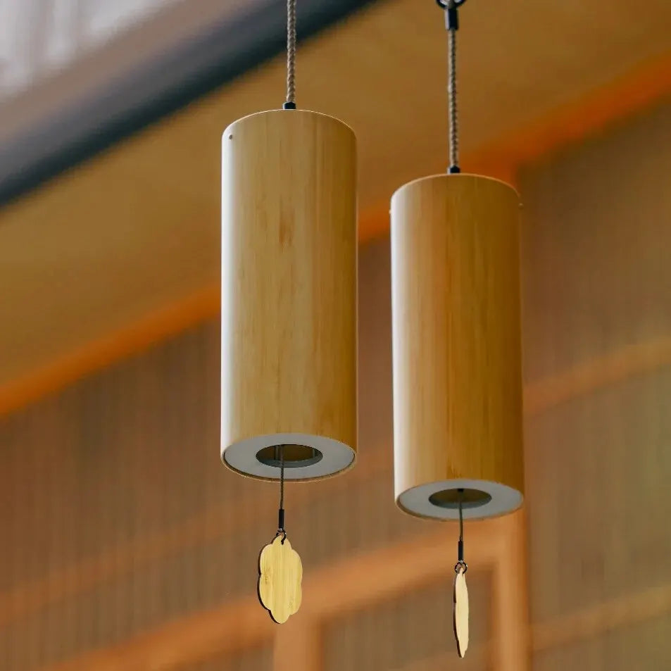 Bamboo Wind Chime – 8-Tone Zen Meditation Chimes with C, G, Am, Dm Chords for Home & Garden