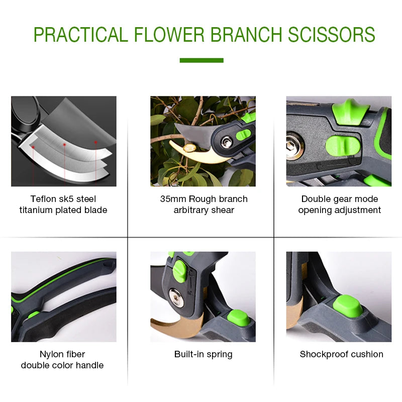 DTBD Garden Pruning Shears – Anvil Hand Tool with Folding Saw