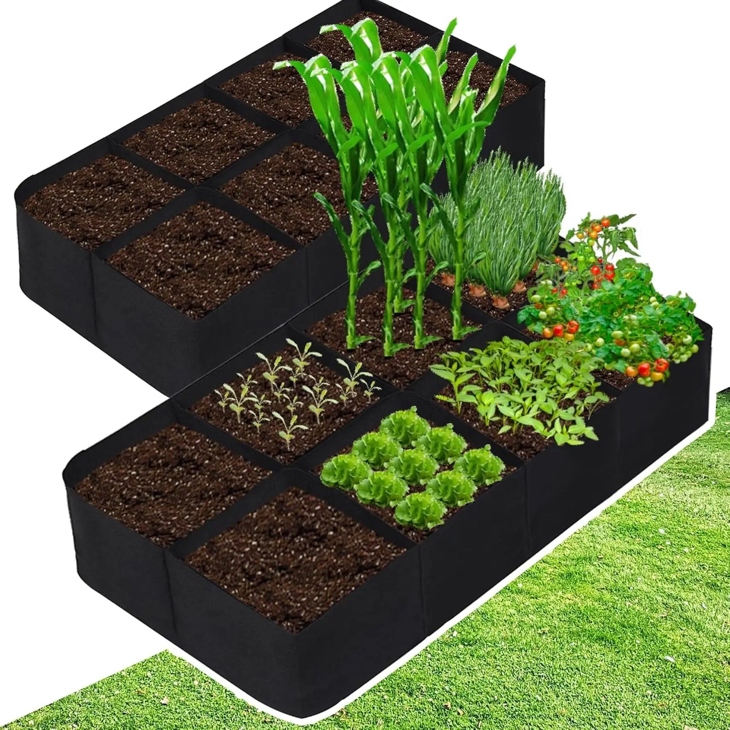 Large Garden Planting Grow Bag — Portable Nursery & Vegetable Planter for Outdoor Gardening, Trees, Herbs & Rooted Plants