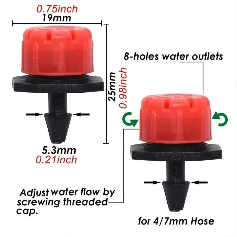 Automatic Micro Drip Irrigation Kit – Adjustable Nozzle Garden Watering System for Lawns, Patios & Greenhouses