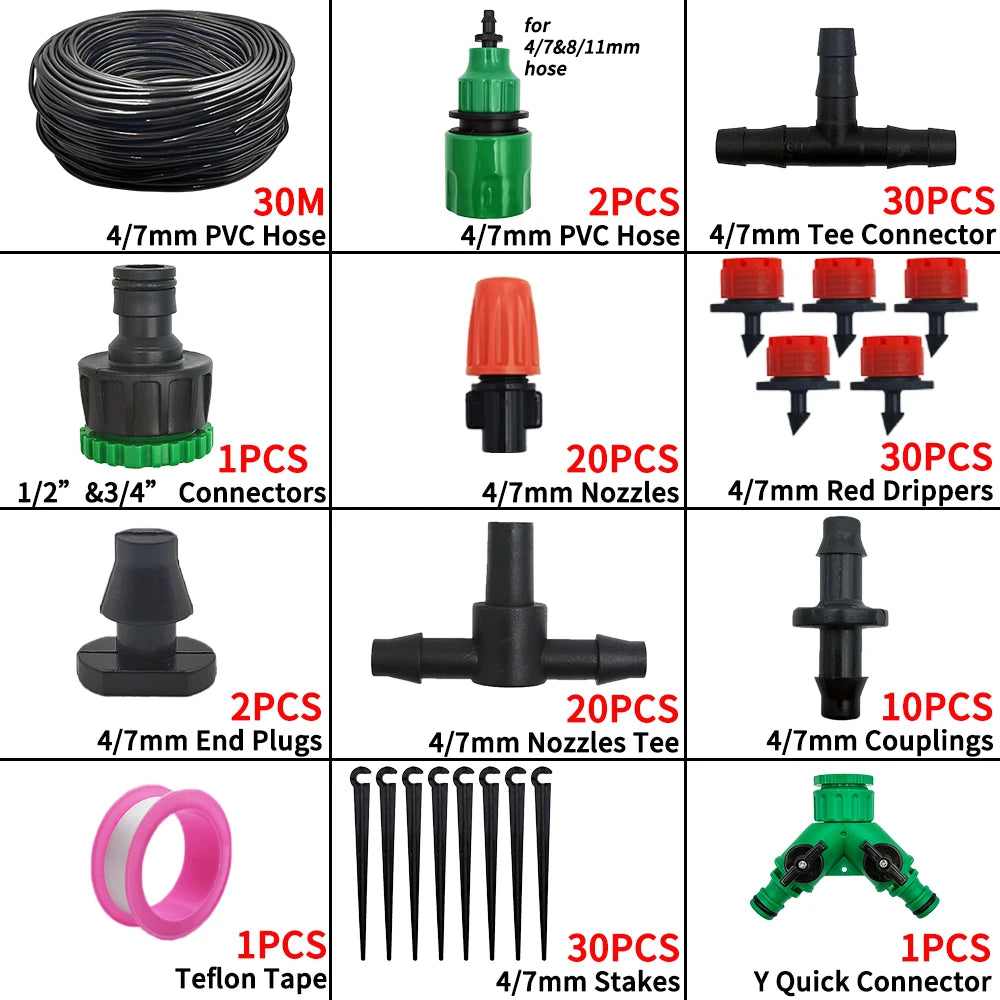 Adjustable Garden Drip Irrigation Kit — Easy-Install Automatic Watering System for Efficient Plant Care