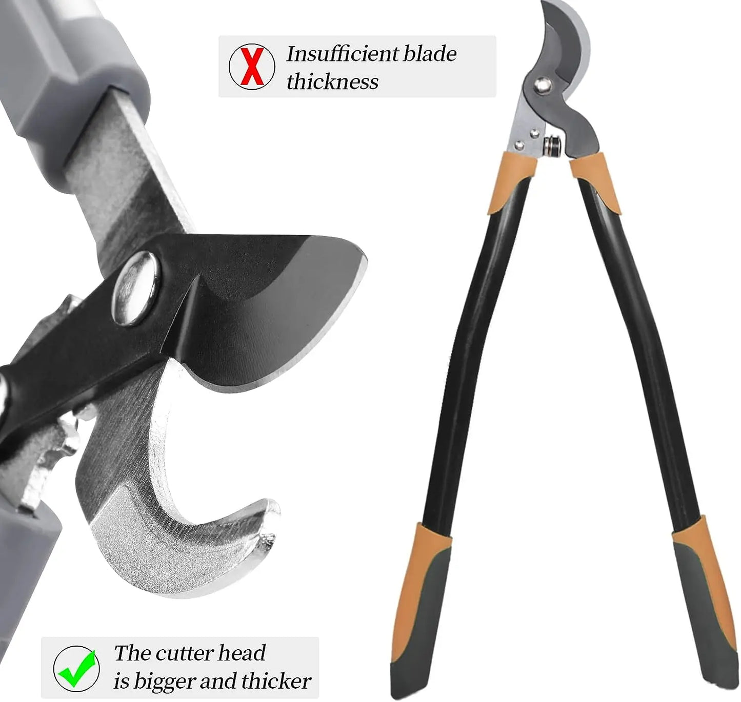 AIRAJ Long-Handle Pruning Shears – Heavy-Duty Garden Lopper Tool