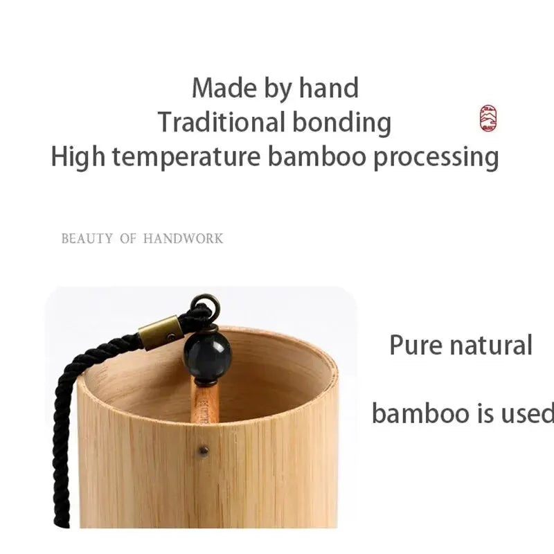 Bamboo Wind Chime – 8-Tone Zen Meditation Chimes with C, G, Am, Dm Chords for Home & Garden